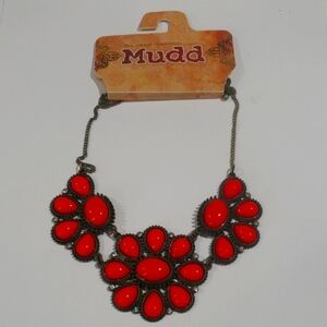 Elegant Mudd Blue Statement Necklace - Women's Fashion Jewelry